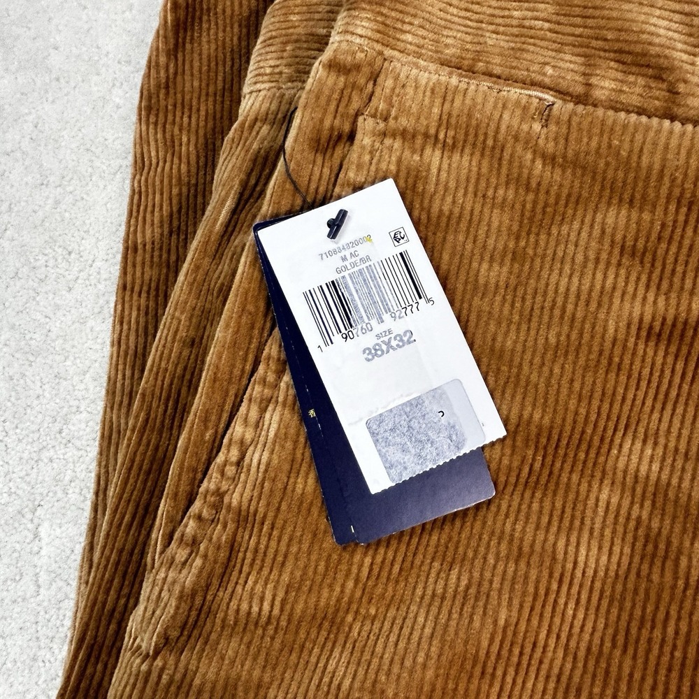 Polo Ralph Lauren Pants Men 38x32 Bedford Straight Fit Heavy Corduroy Brown Gold - Picture 3 of 10